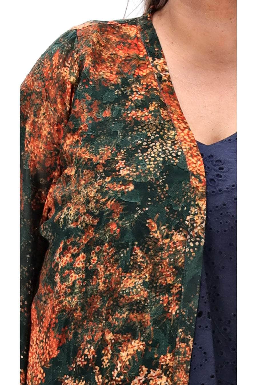 Plus Size Kimono Green
