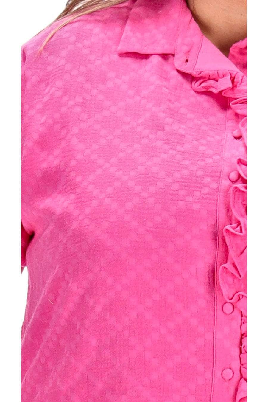 Plus Size Short Sleeve Dress Pink