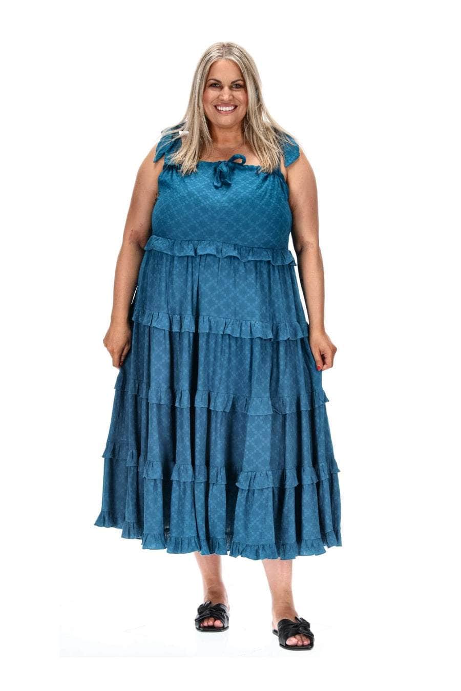 plus size teal dress