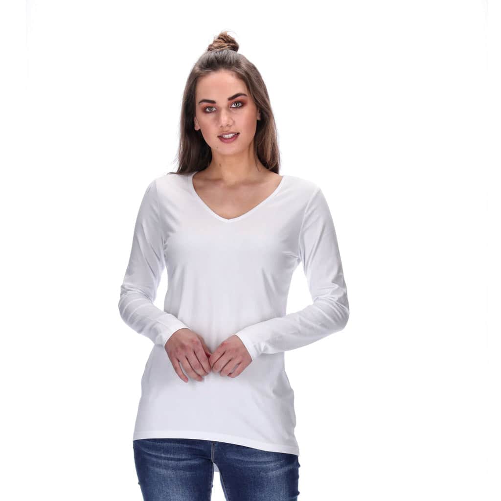 River Long Sleeve Top White