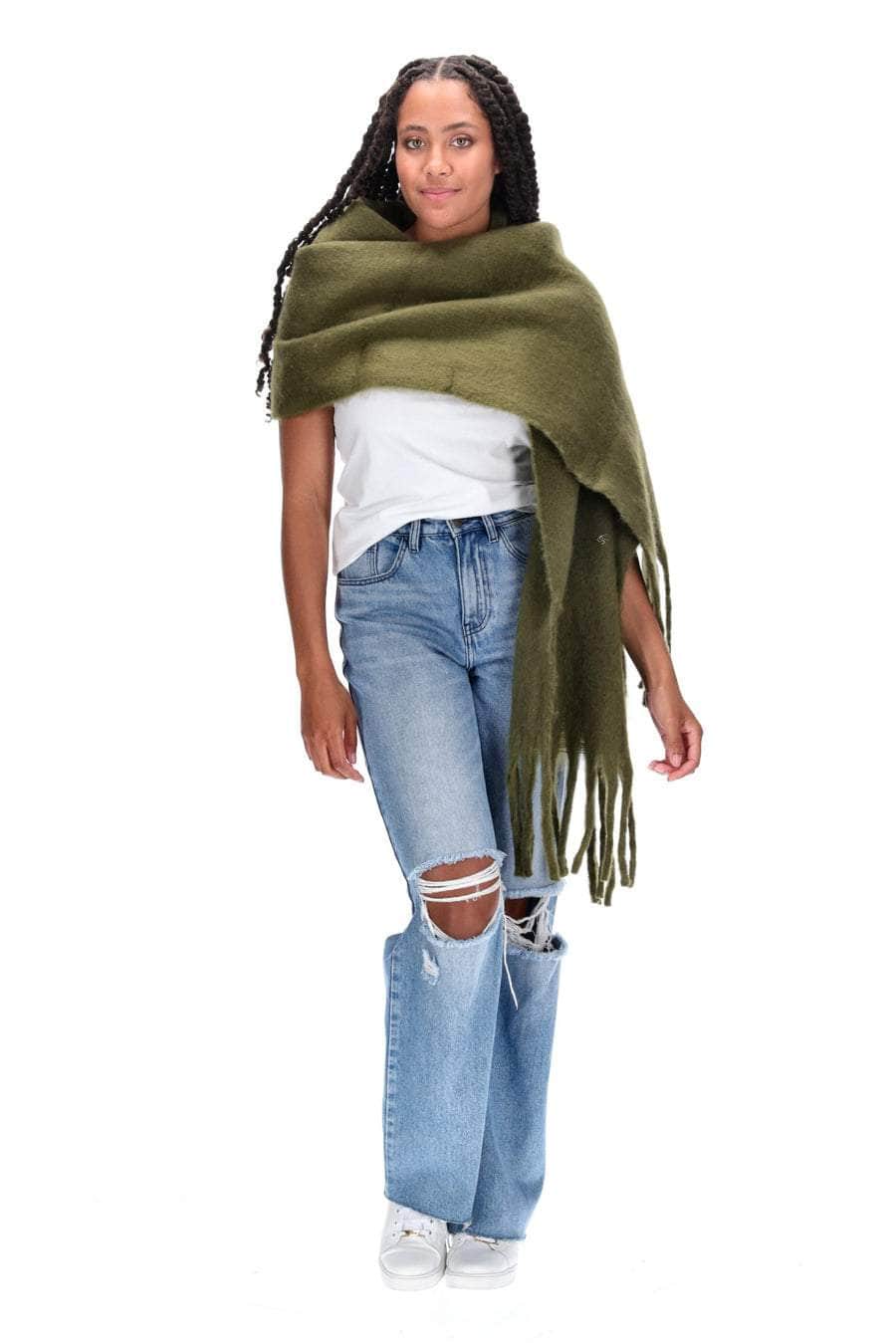Tassel Scarf Khaki