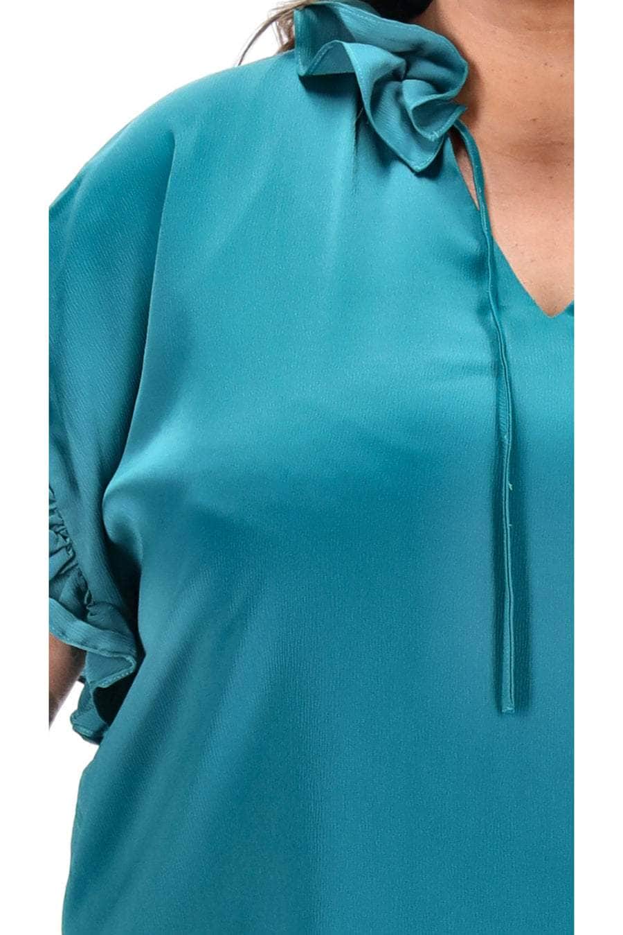 Scarlett V Neck Top Teal 5
