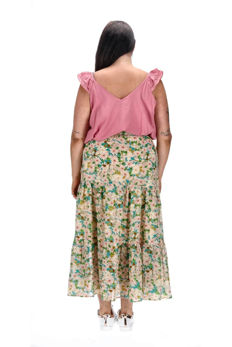 plus size floral skirt