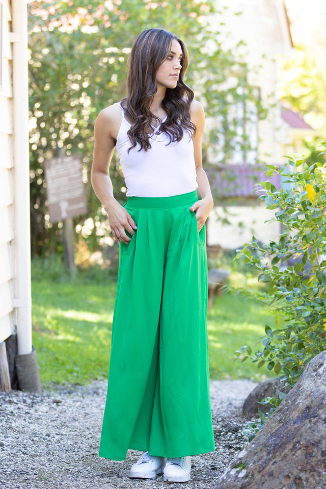 Wide Pant Green