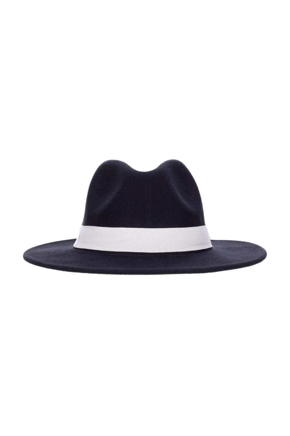 dark navy wool fedora