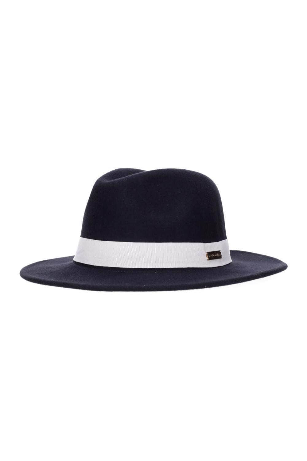 dark navy wool fedora