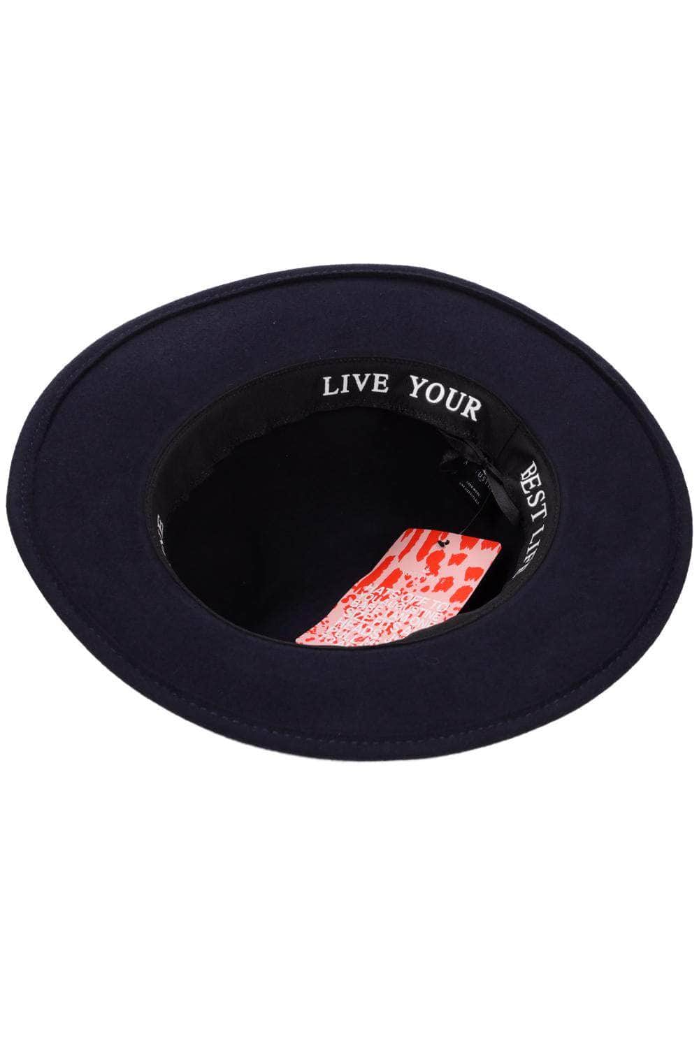 dark navy wool fedora