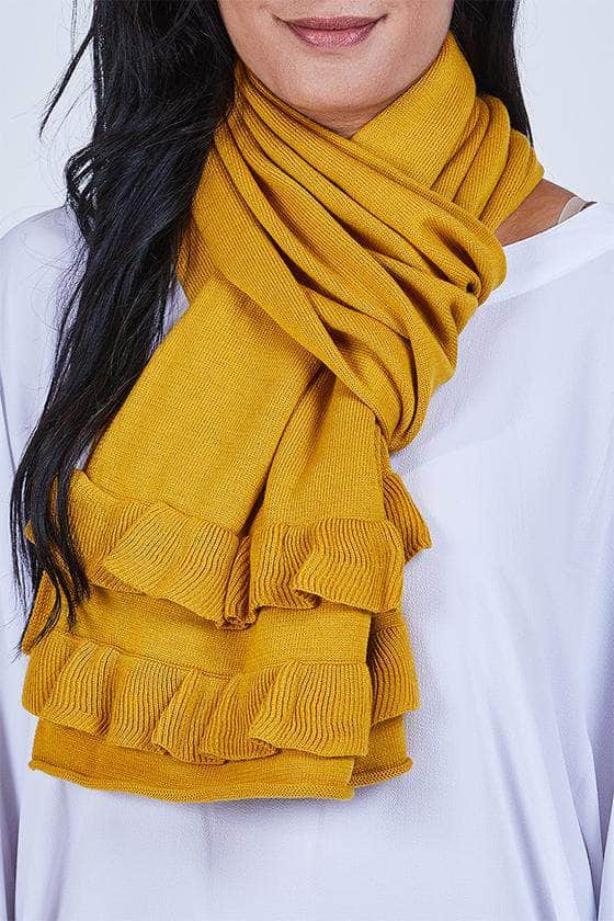 Ruffle Scarf Mustard