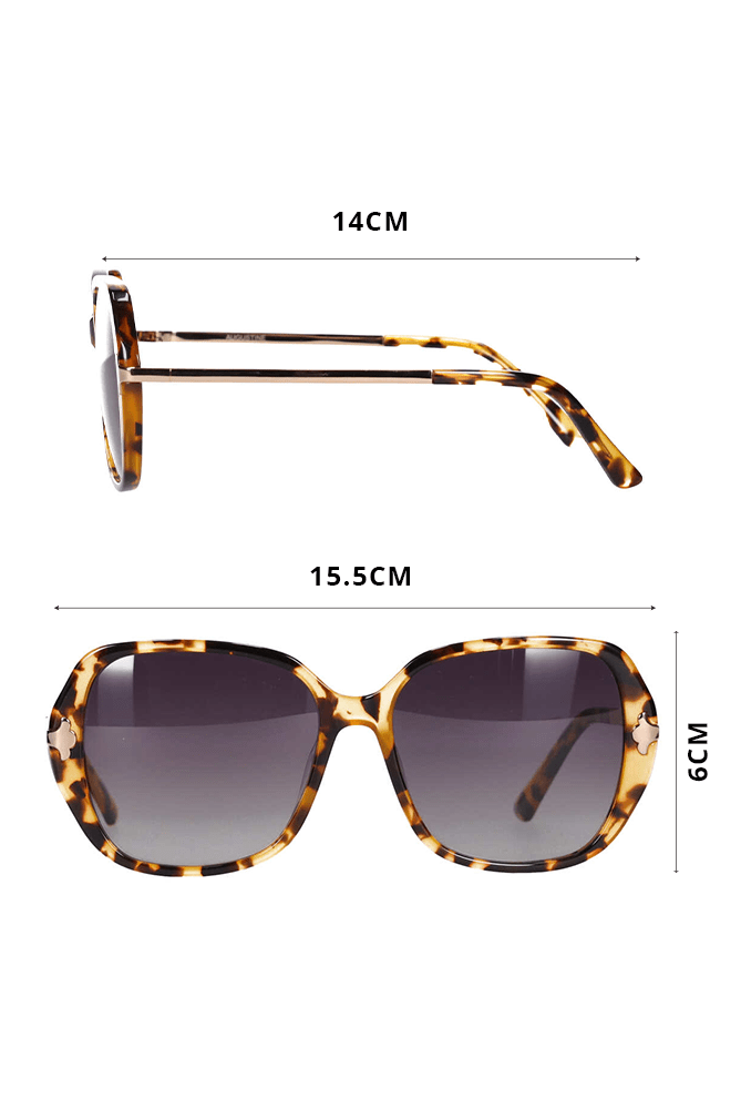 round sunglasses in a brown tortoise shell