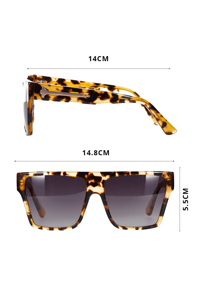 Oversized Square Sunglasses in Brown tortoise