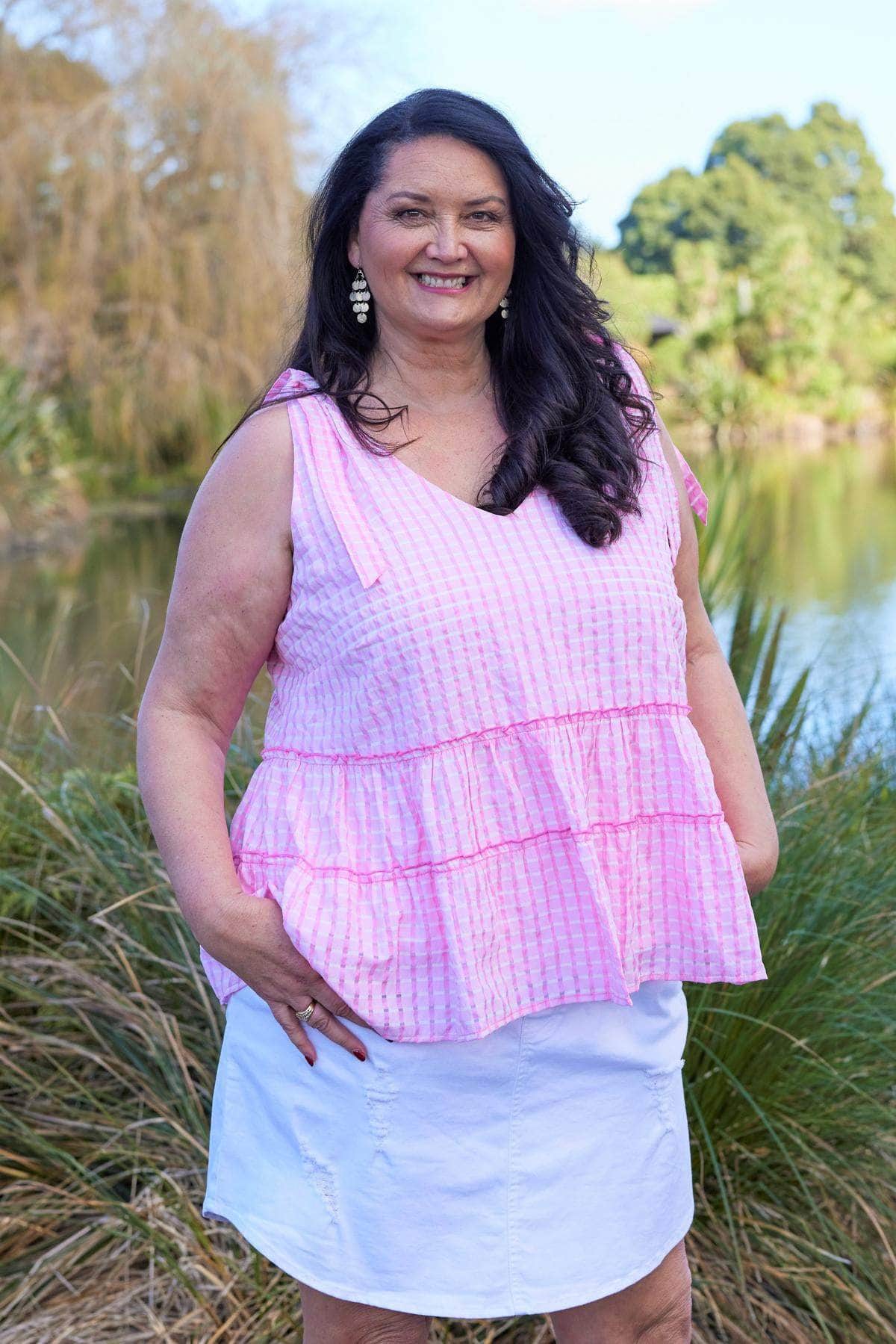 Top Pink Gingham