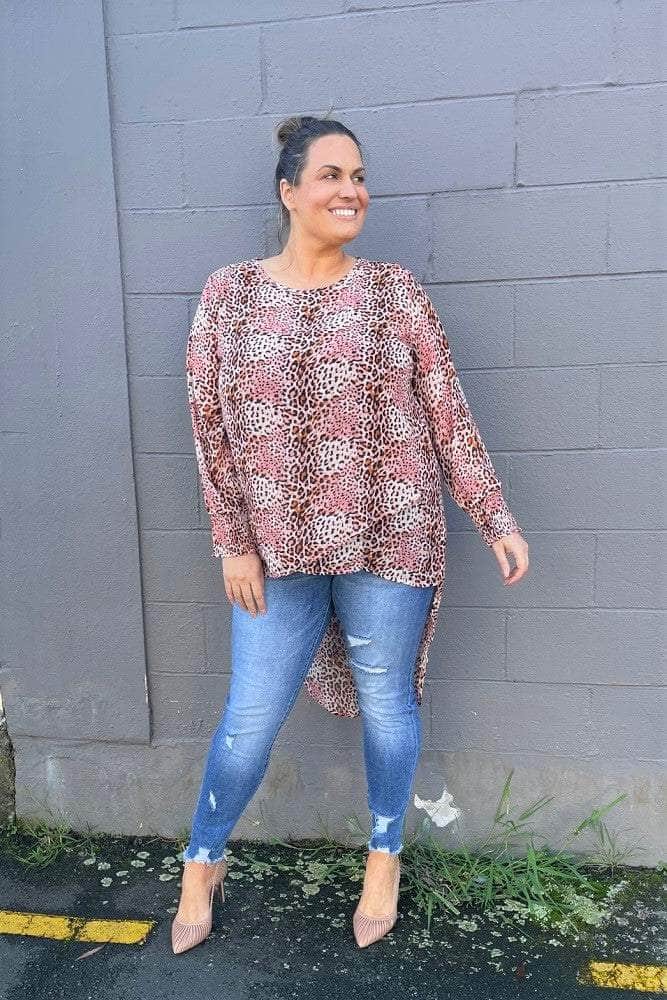 Red Print Top