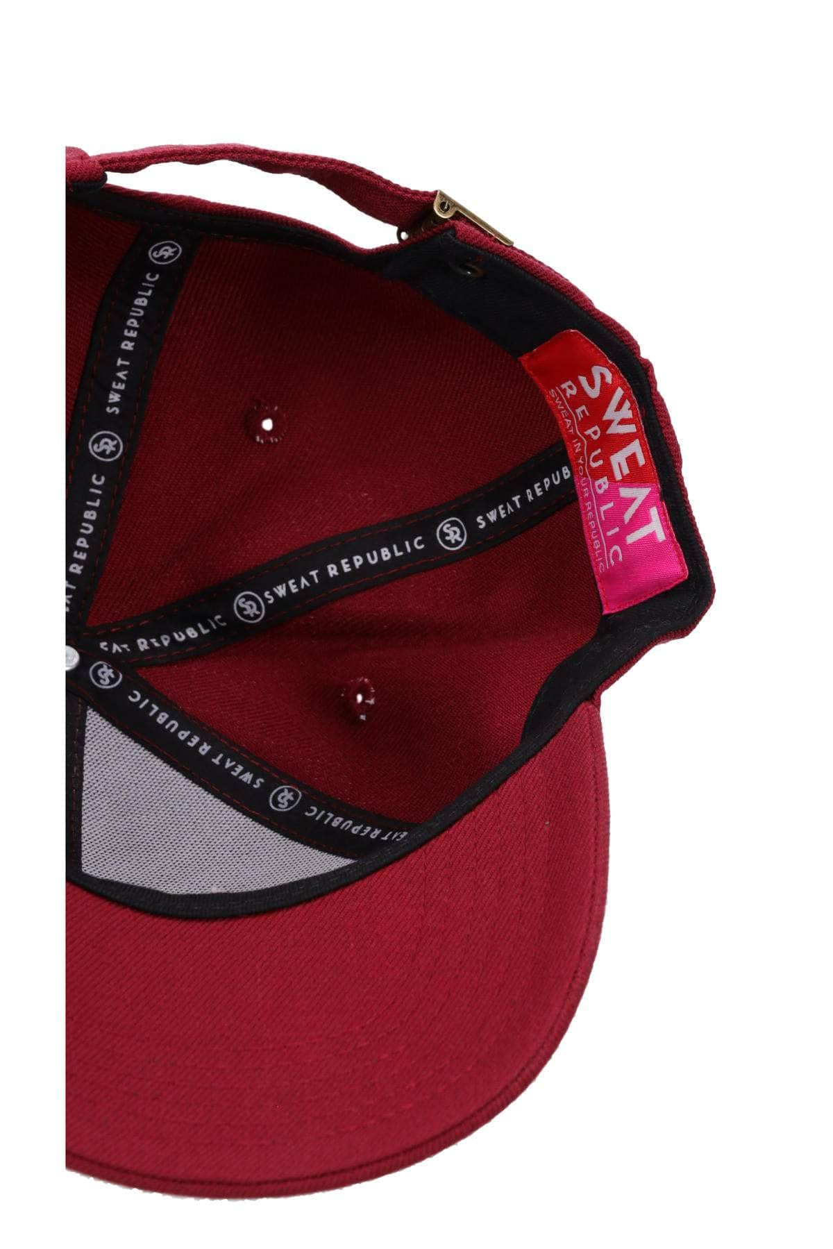 Burgandy sports cap