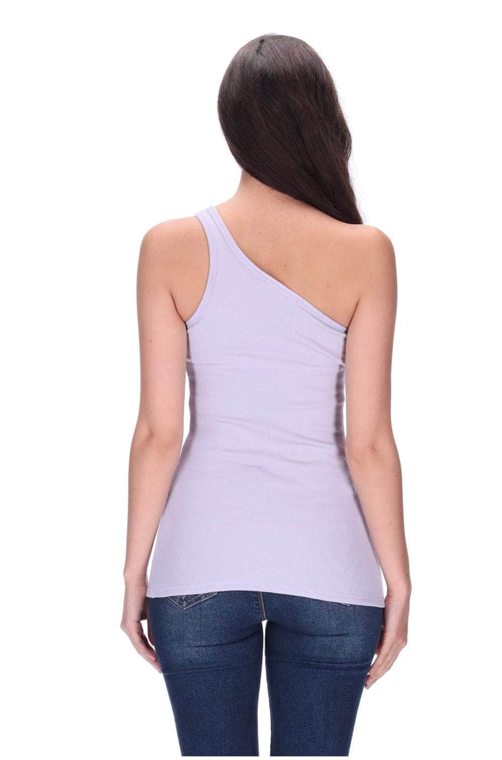 One Shoulder Singlet Lilac