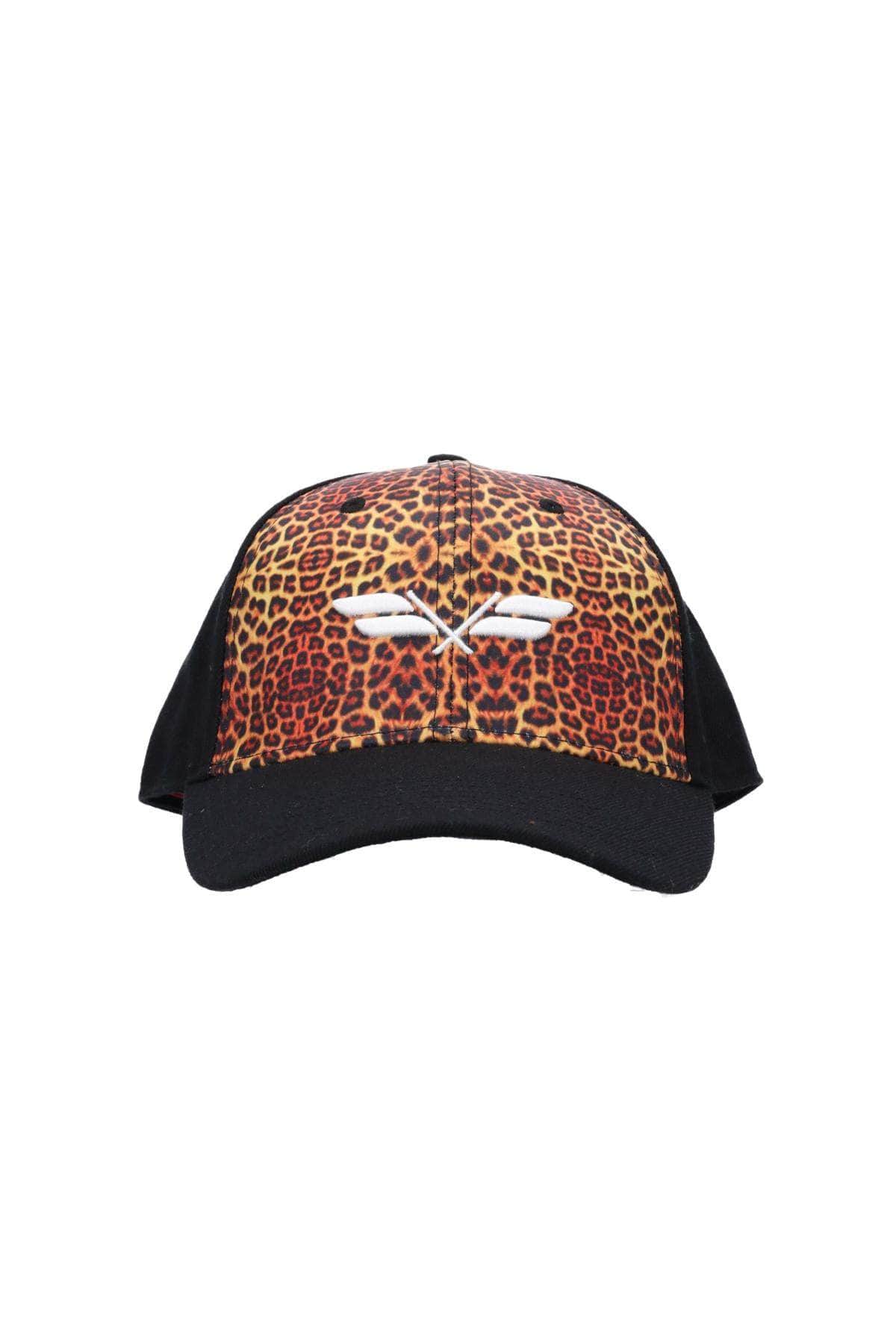 Black and leopard cap