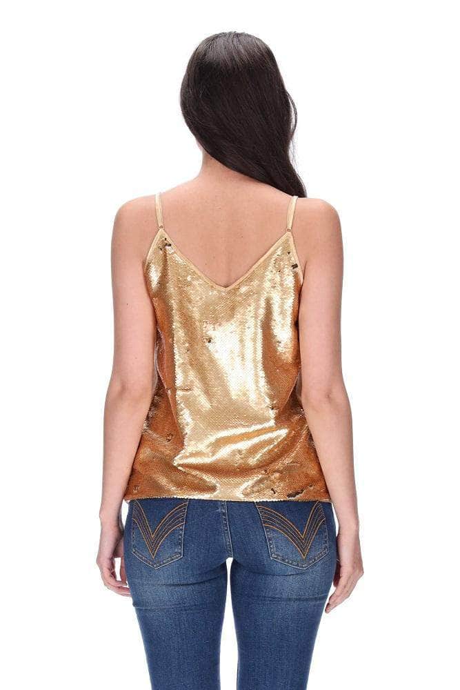 Sequin Singlet Gold
