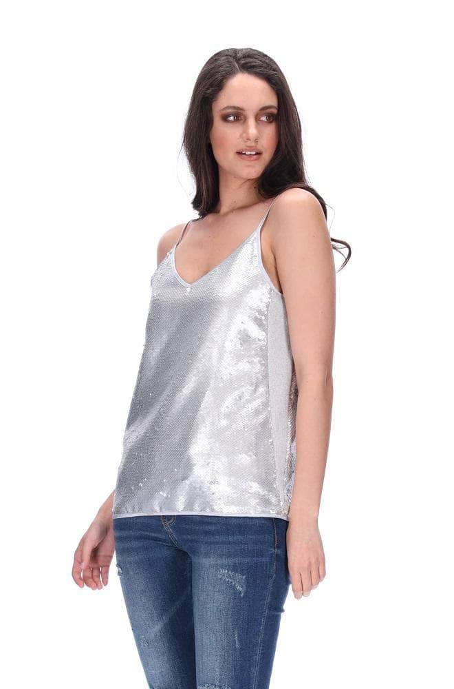 Sequin Singlet Silver