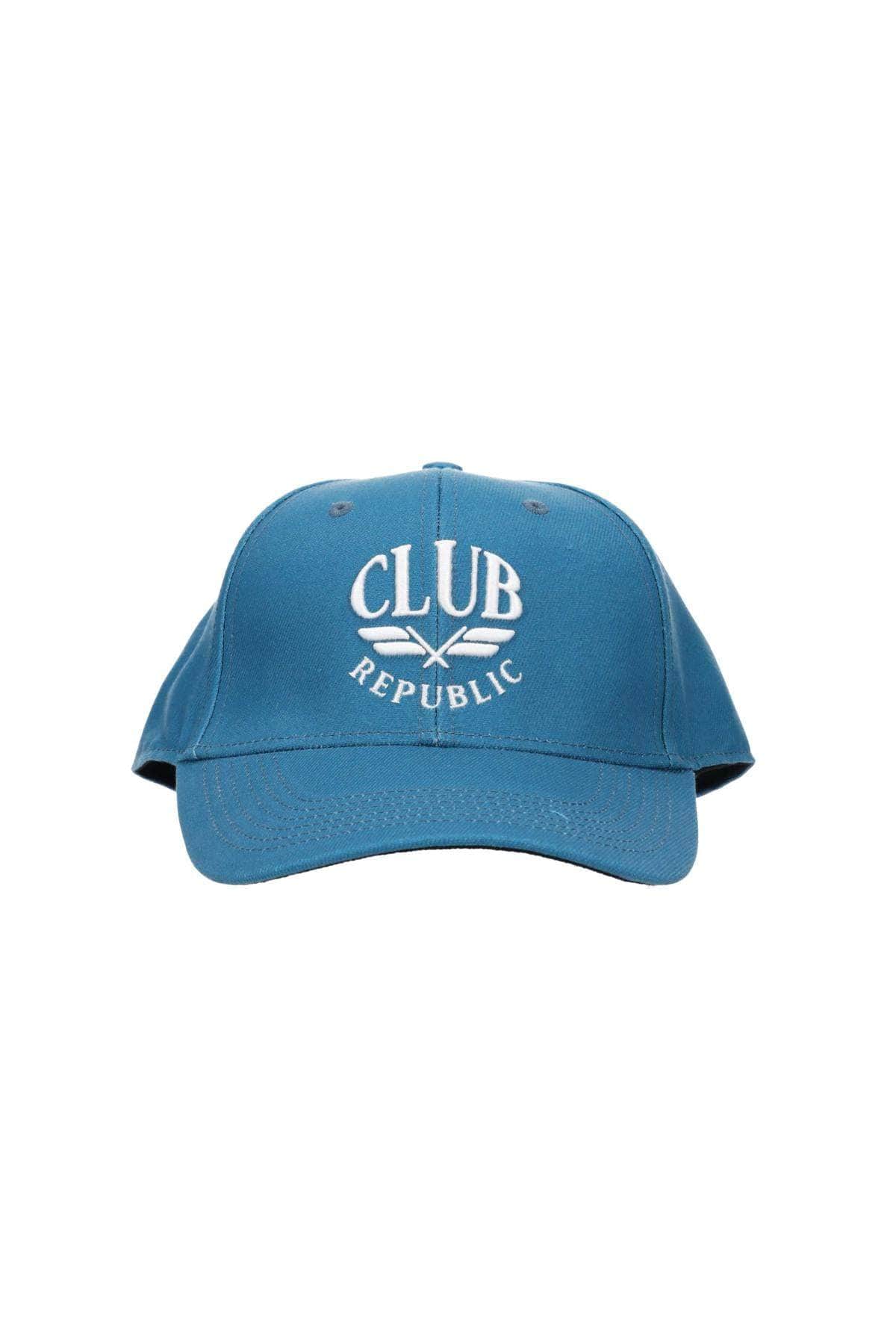 teal sports cap with white logo
