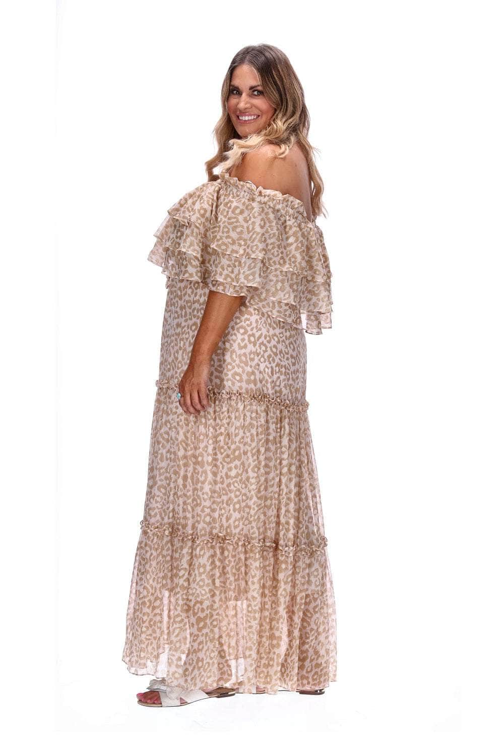 Lily Dress White/Beige Leopard 3