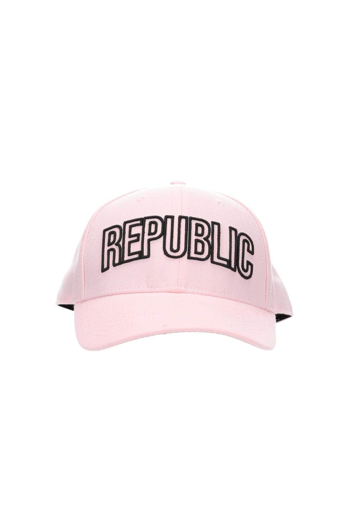 Light pink sports cap with black logo