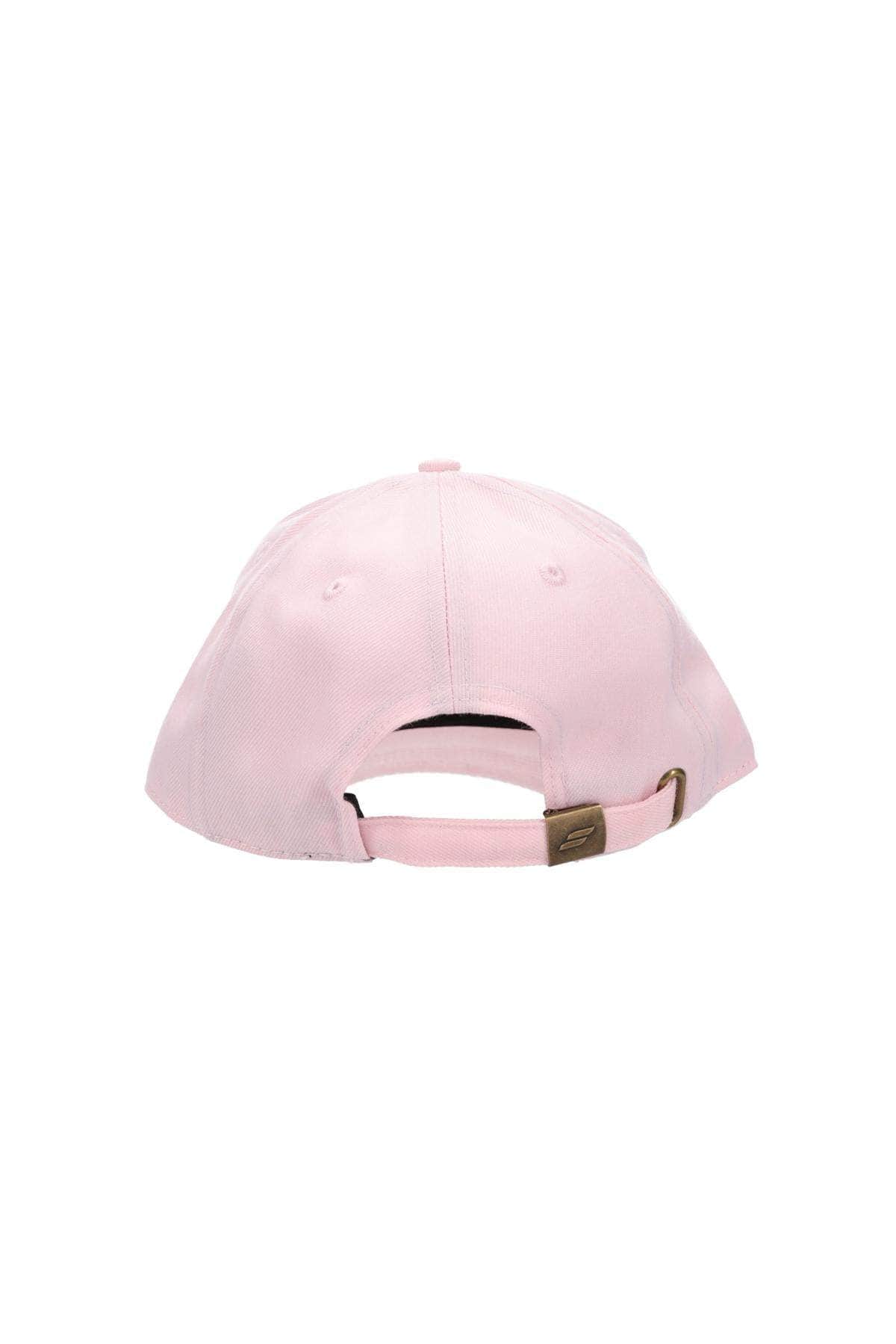 Light pink sports cap with black logo