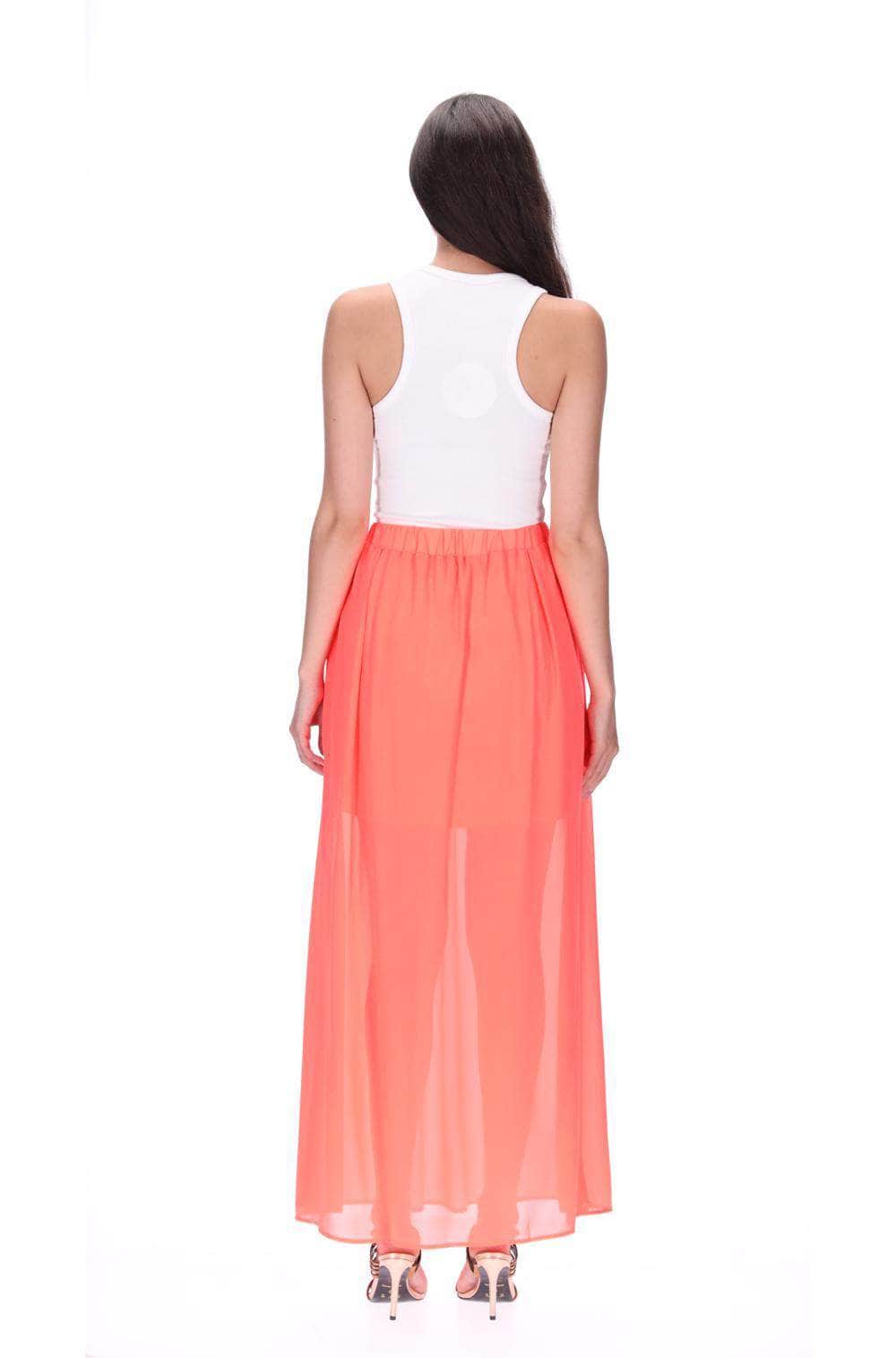 Maxi Skirt Fluro Coral