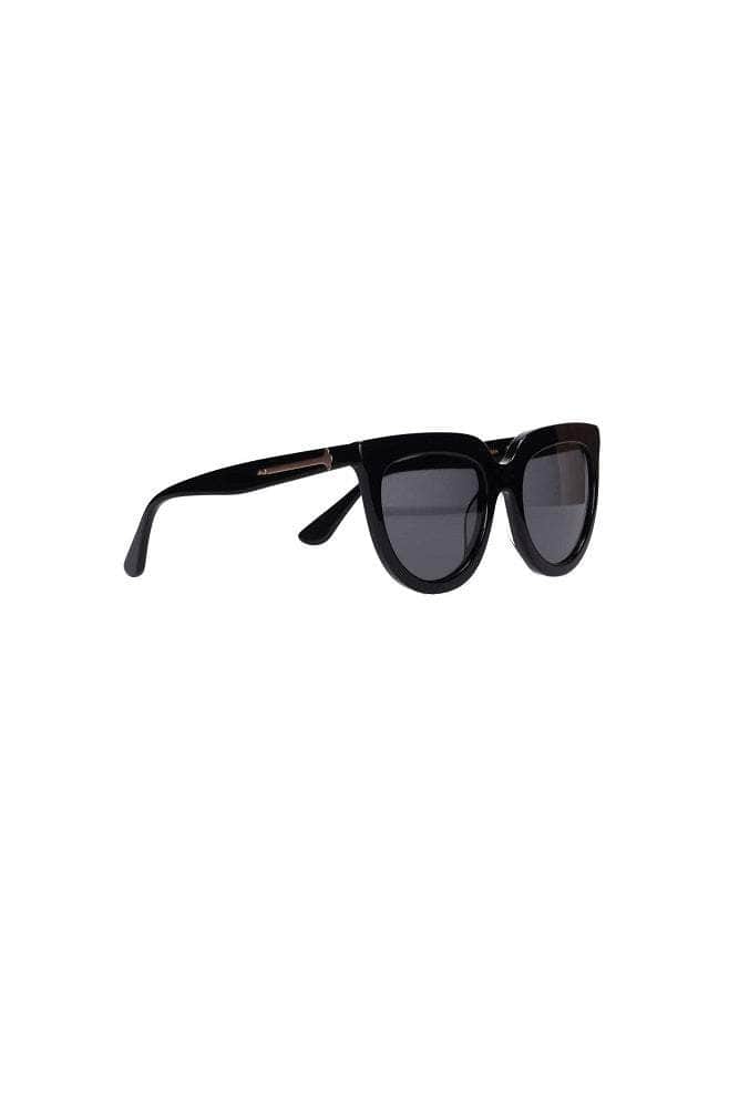 overized cat eye sunglasses in black