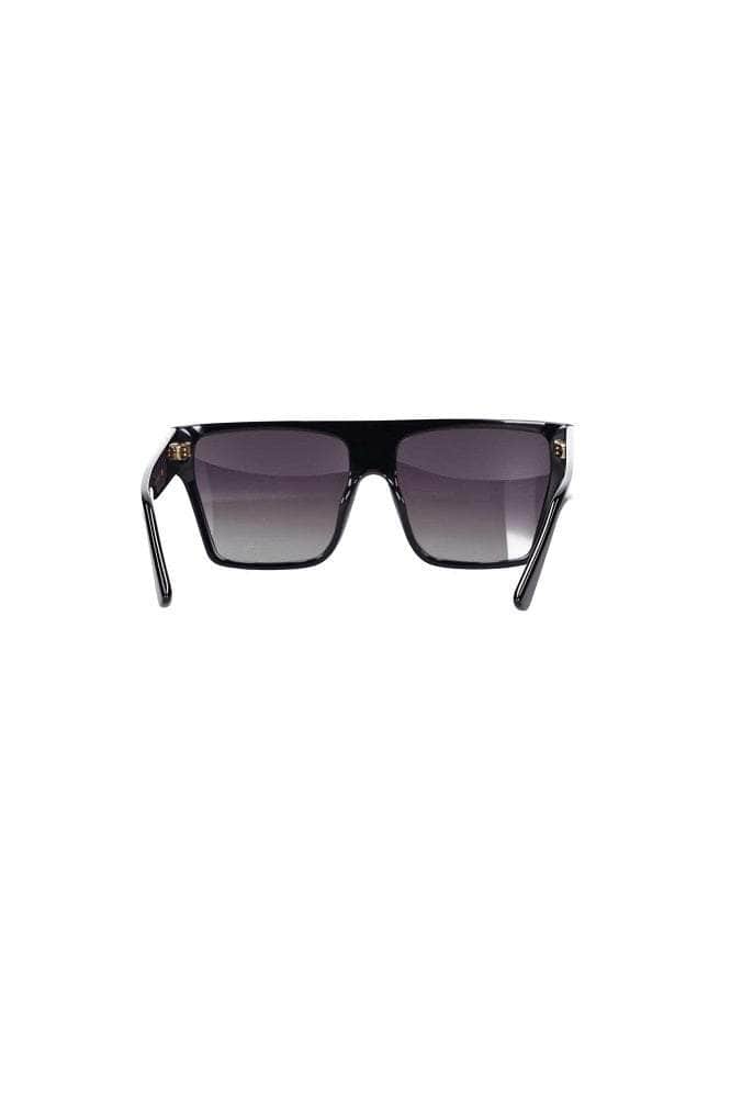 oversized flat top square sunglasses in black