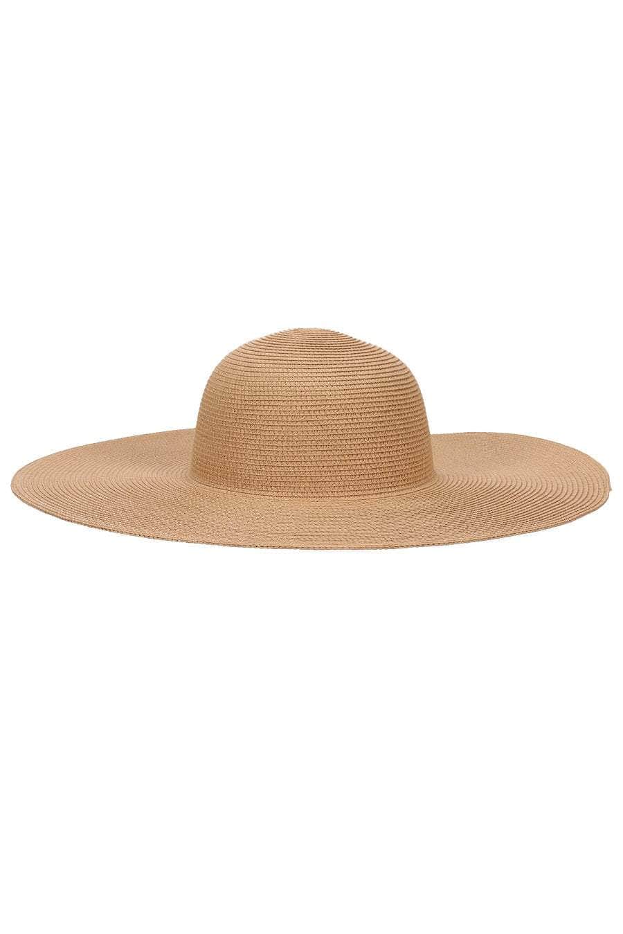 Womens Tan woven summer hat