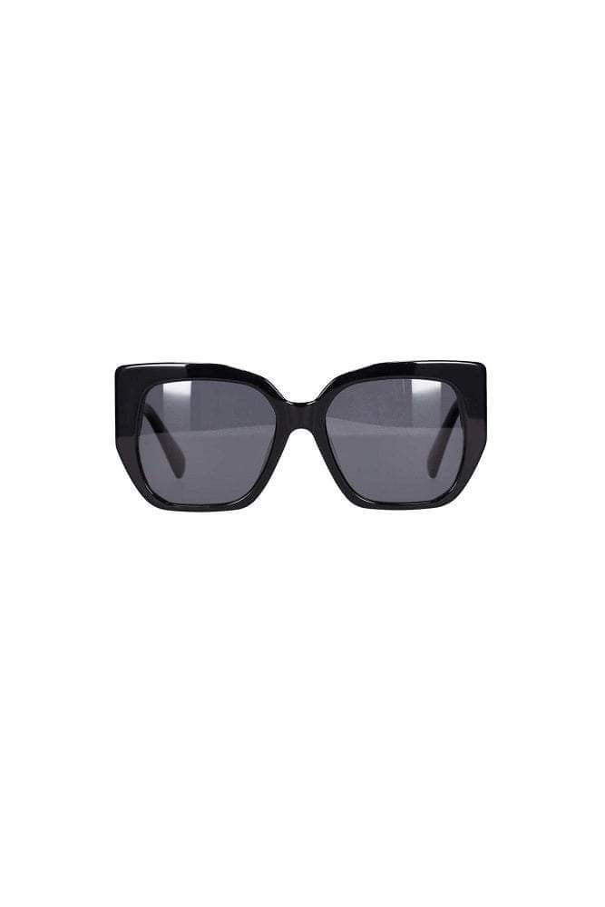 squared-bottom cat eye sunglasses in black