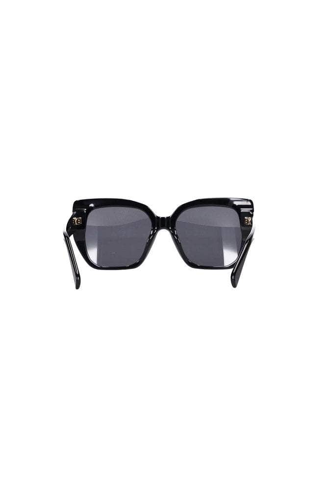 squared-bottom cat eye sunglasses in black