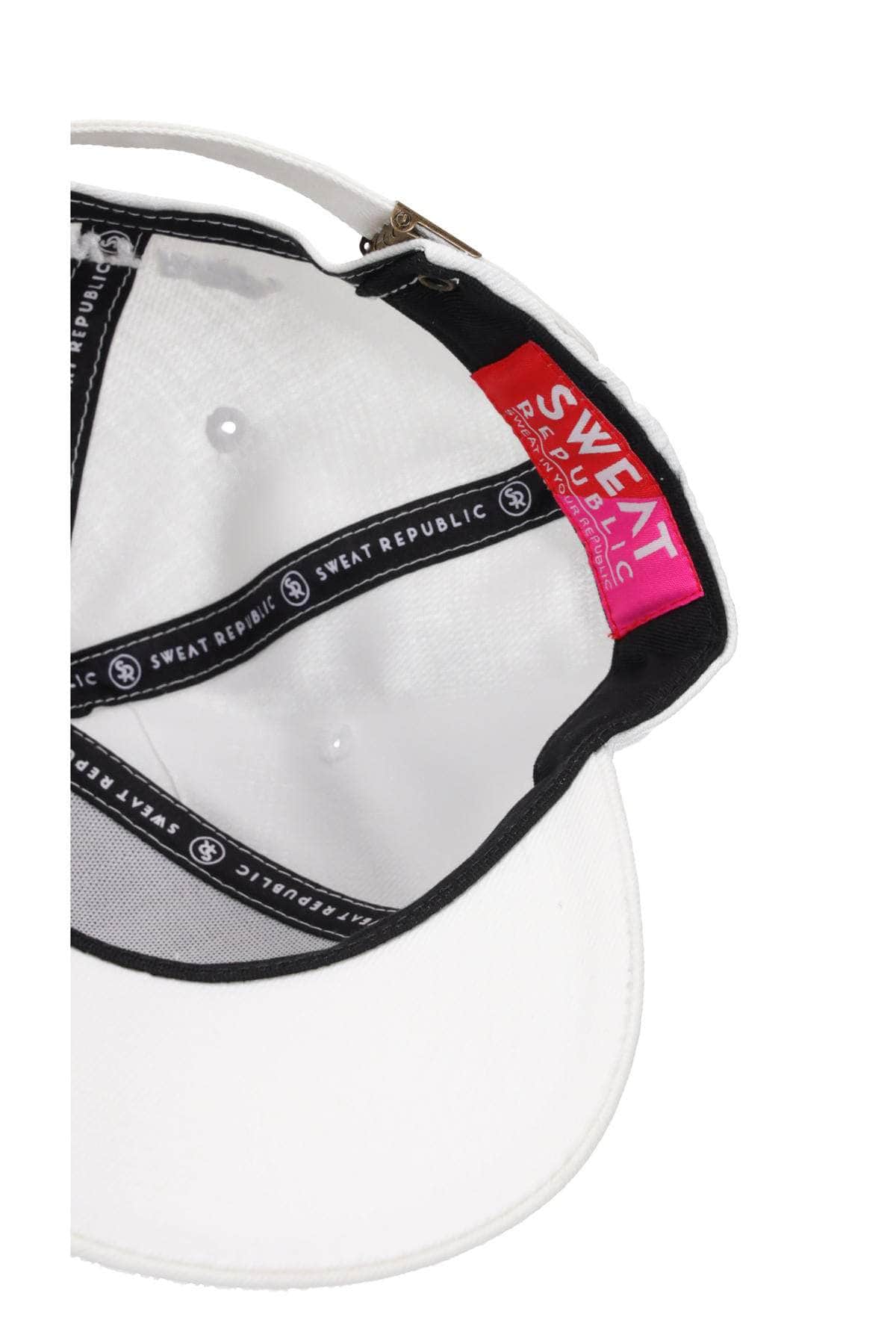 White sports cap with white logo