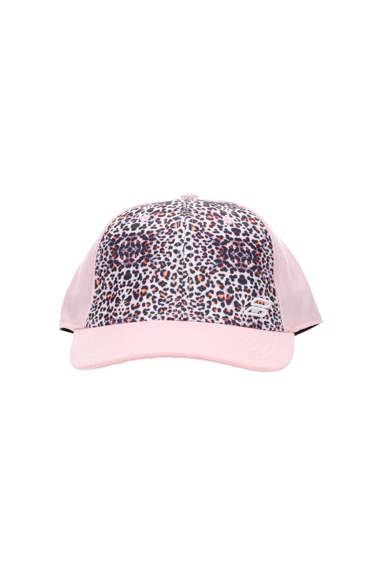 Pink and leopard print cap