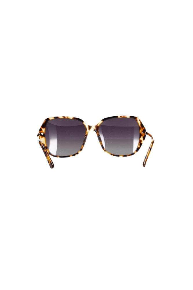round sunglasses in a brown tortoise shell