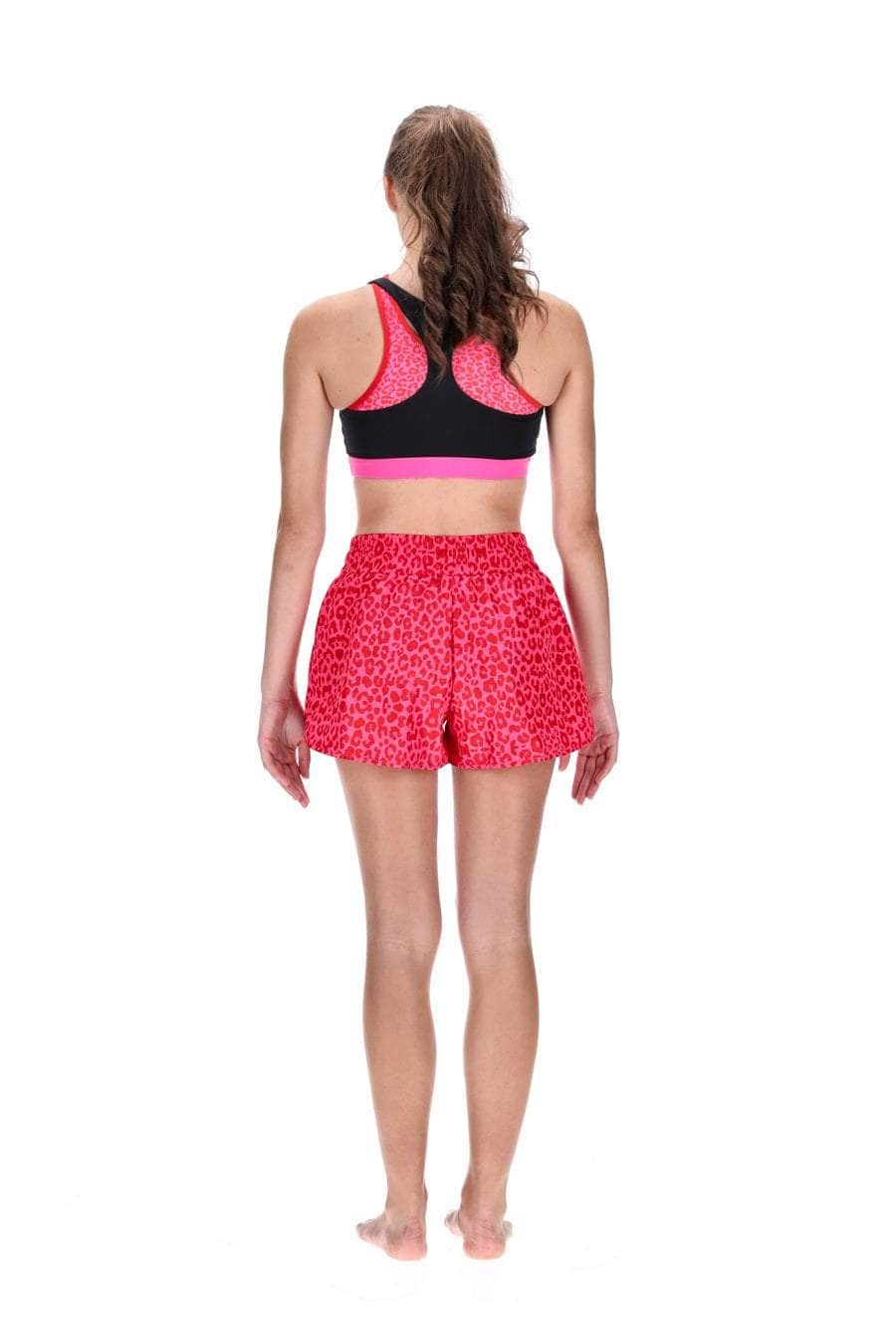 Play Off Short Dark Pink Leopard Print
