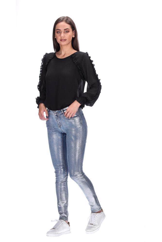 Silver Skinny Jean
