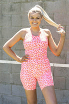 pink animal print tank top