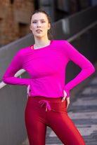 hot pink breathable mesh top