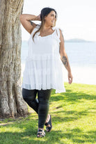 plus size tunic white
