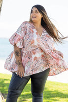 plus size paisley blouse