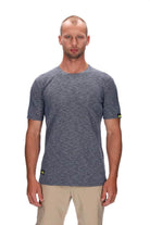 mens blue marle slim fit tee