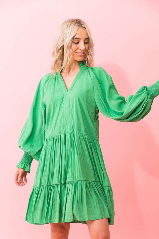 Floaty Dress Cotton Green