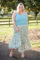 plus size floral skirt