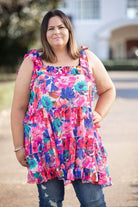 plus size floral tunic