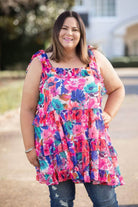 plus size floral tunic