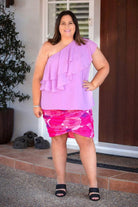 Plus Size Mini Skirt Floral