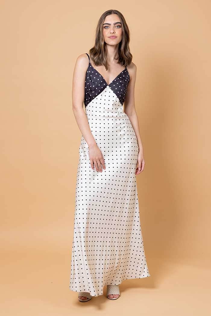 Kinsley Polka Dot Dress Cream Black Augustine Kinsley Polka Dot Dress Cream Black Augustine