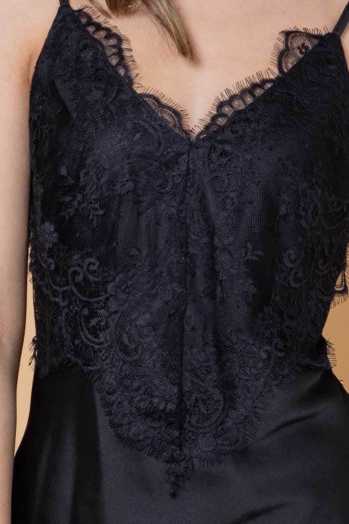 【限定値下げ・新品】andwang Cross lace tanktop 黒 Jersey Lace Trim Tank in Black | Venroy – VENROY