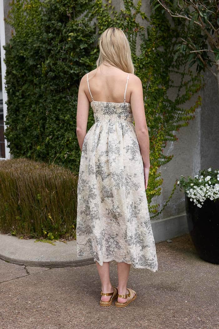 Leo Embroidered Dress Cream Black Augustine Leo Embroidered Dress Cream Black Augustine
