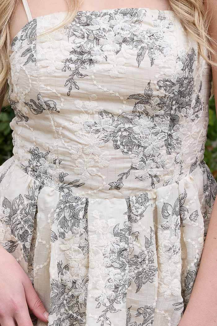 Leo Embroidered Dress Cream Black Augustine Leo Embroidered Dress Cream Black Augustine